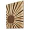 Designart - Minimalist Bright Shining Terracotta Sun Rays - Modern Print on Natural Pine Wood